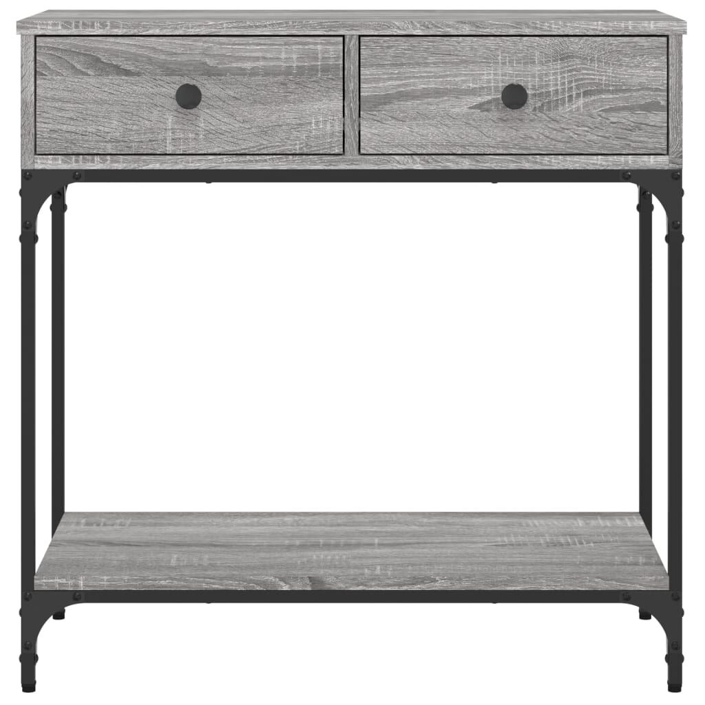 vidaXL Τραπέζι Κονσόλα Γκρι Sonoma 75x34,5x75 εκ. Επεξεργασμένο Ξύλο