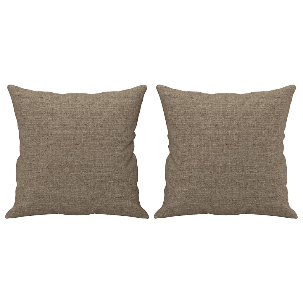 vidaXL Μαξιλάρια Διακοσμητικά 2 τεμ. Taupe 40 x 40 εκ. Υφασμάτινα