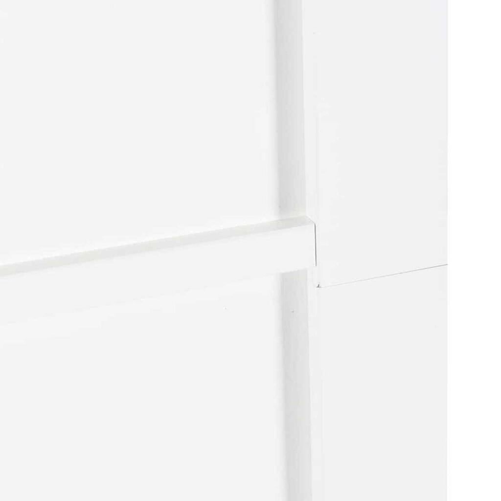 vidaXL Συρόμενη Πόρτα Λευκό 93 x 232 εκ. Μασίφ ξύλο πεύκου και χάλυβας