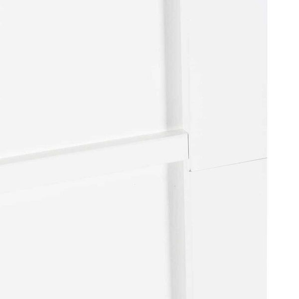 vidaXL Συρόμενη Πόρτα Λευκό 93 x 232 εκ. Μασίφ ξύλο πεύκου και χάλυβας