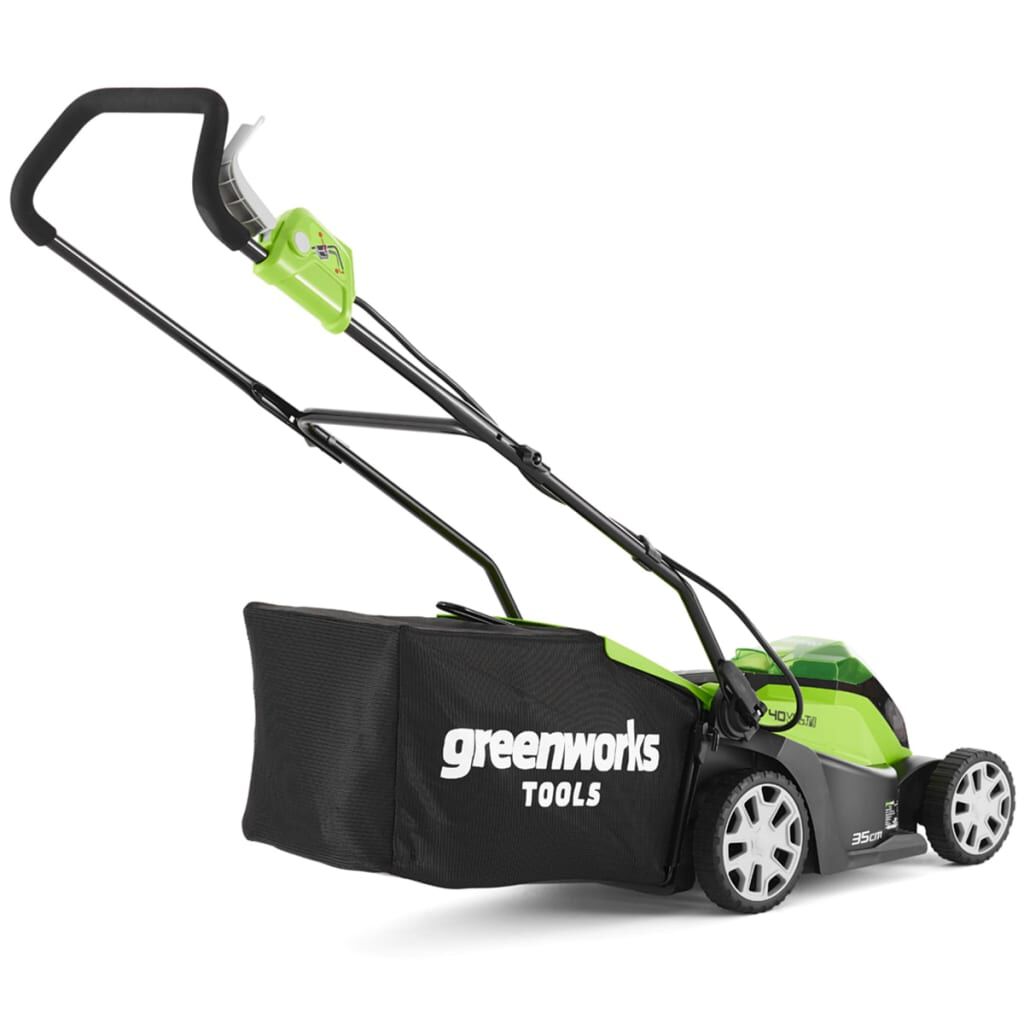 Greenworks Μηχανή Γκαζόν με 2 Μπαταρίες 40 V 2 Ah G40LM35 2501907UC