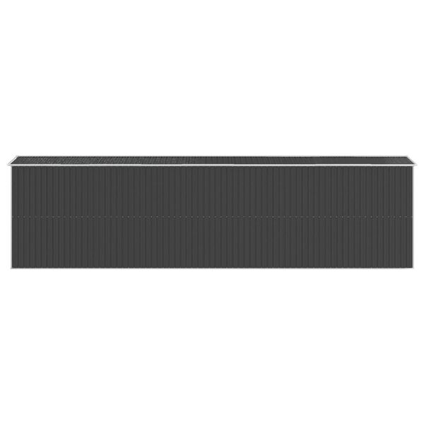vidaXL Αποθήκη Κήπου Ανθρακί 192x772x223 εκ. Γαλβανισμένο Ατσάλι