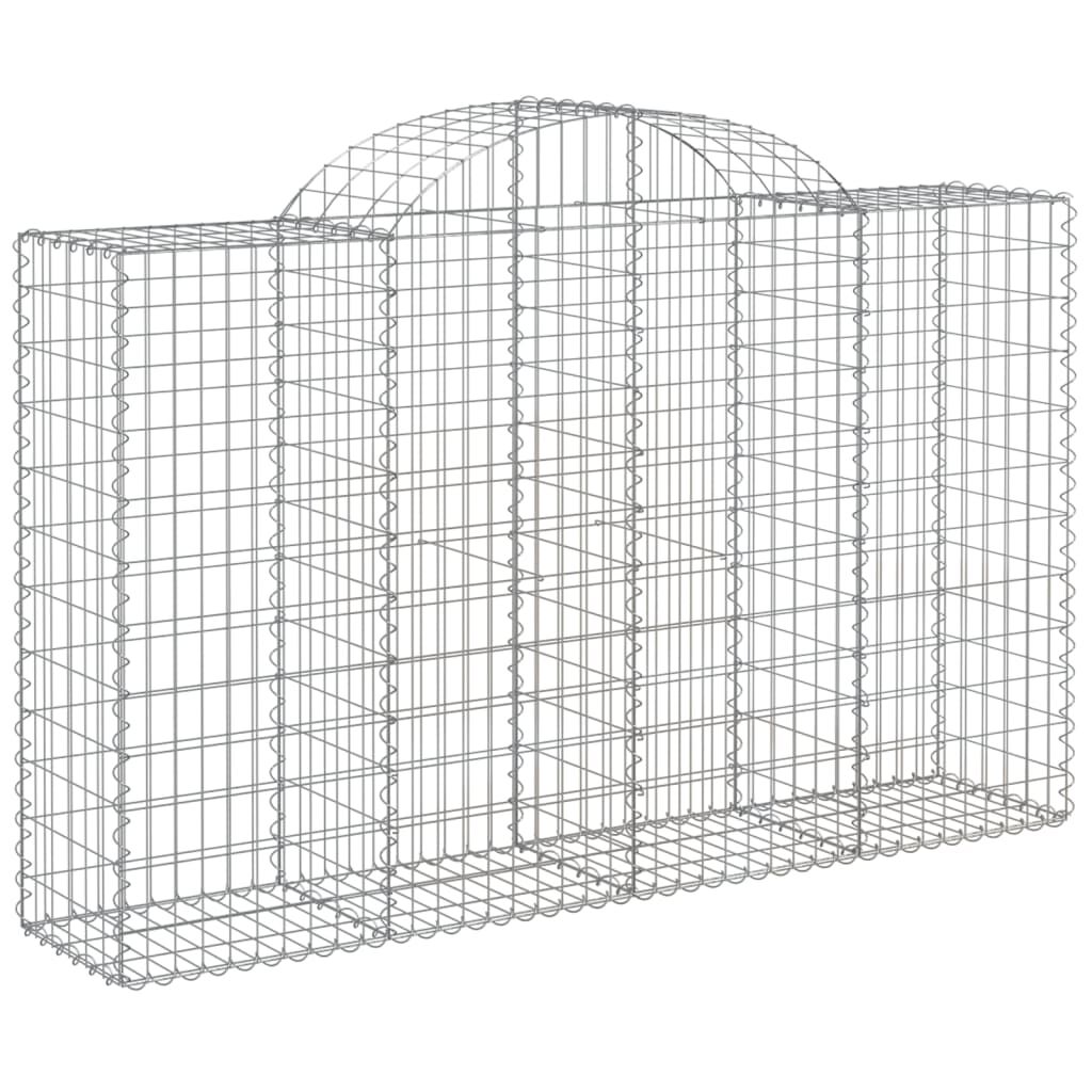 vidaXL Συρματοκιβώτια Τοξωτά 13 τεμ. 200x50x120/140 εκ. Γαλβαν. Ατσάλι