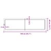 vidaXL Επιφ Τραπεζιού Αν Καφέ 140x40x(2-4)εκ. Επεξ. Μασίφ Ξύλο Δρυός