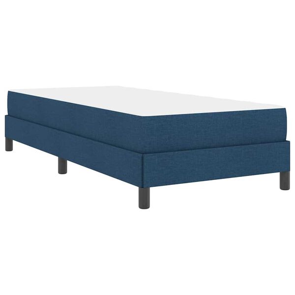 vidaXL Κρεβάτι με ελατήρια με στρώμα Μπλε 90 x 200 cm ύφασμα