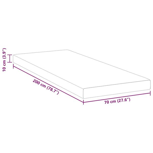 vidaXL Στρώματα Λευκό 70 x 200 cm 100% ύφασμα πολυεστέρα με τζακάρ