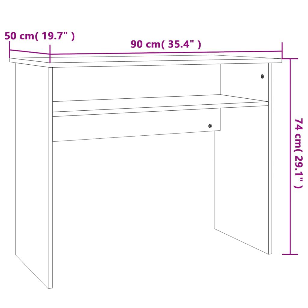 vidaXL Γραφείο Χρώμα Sonoma Δρυς 90 x 50 x 74 εκ. από Επεξ. Ξύλο