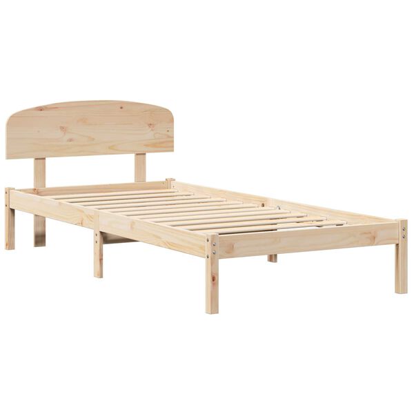 vidaXL Σκελετός Κρεβατιού Καφέ 100 x 200 cm Μασίφ ξύλο πεύκου