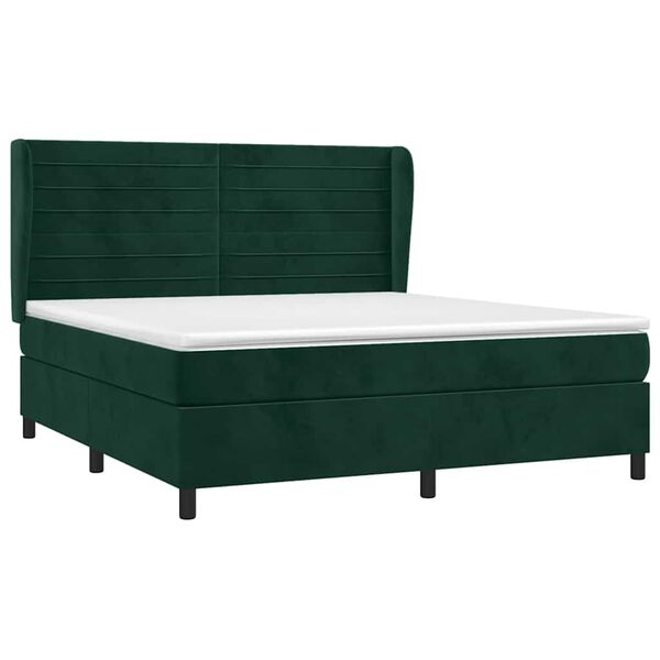 vidaXL &Kappa;&rho;&epsilon;&beta;ά&tau;&iota; Boxspring &mu;&epsilon; &Sigma;&tau;&rho;ώ&mu;&alpha; &Sigma;&kappa;&omicron;ύ&rho;&omicron; &Pi;&rho;ά&sigma;&iota;&nu;&omicron; 160x200&epsilon;&kappa;. &Beta;&epsilon;&lambda;&omicron;ύ&delta;&iota;&nu;&omicron;