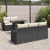vidaXL Σετ Καναπέ Κήπου 6 pcs Μαύρο 100 x 55 x 73 εκ Πολυ ράταν