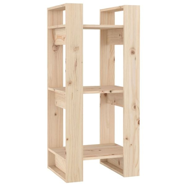 vidaXL Βιβλιοθήκη/Διαχωριστικό Χώρου 41x35x91 εκ. Μασίφ Ξύλο Πεύκου