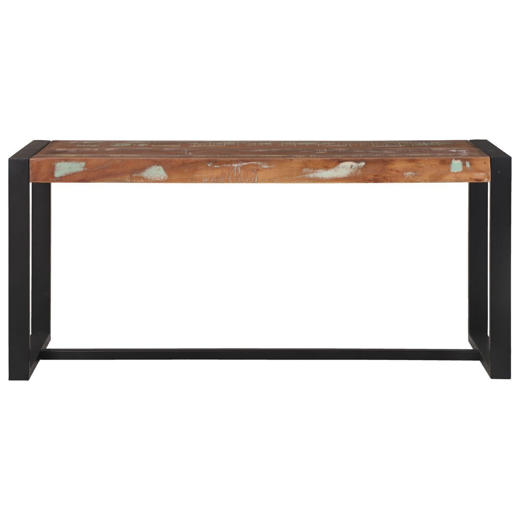 vidaXL Παγκάκι Πολύχρωμο 100x35x45 εκ Μασίφ Ξύλο Ανακυκλωμένο
