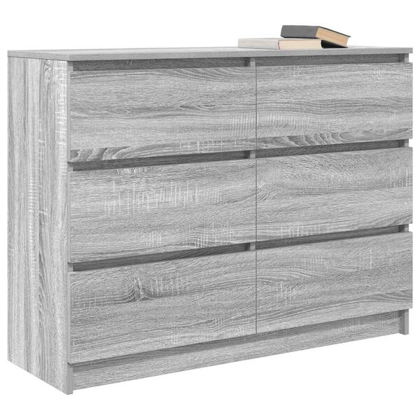 vidaXL Sideboard &Gamma;&kappa;&rho;&iota; Sonoma 100x35x76 cm &Xi;ύ&lambda;&iota;&nu;&omicron; &mu;&eta;&chi;&alpha;&nu;&omicron;&upsilon;&rho;&gamma;&iota;&kappa;ό &xi;ύ&lambda;&omicron;