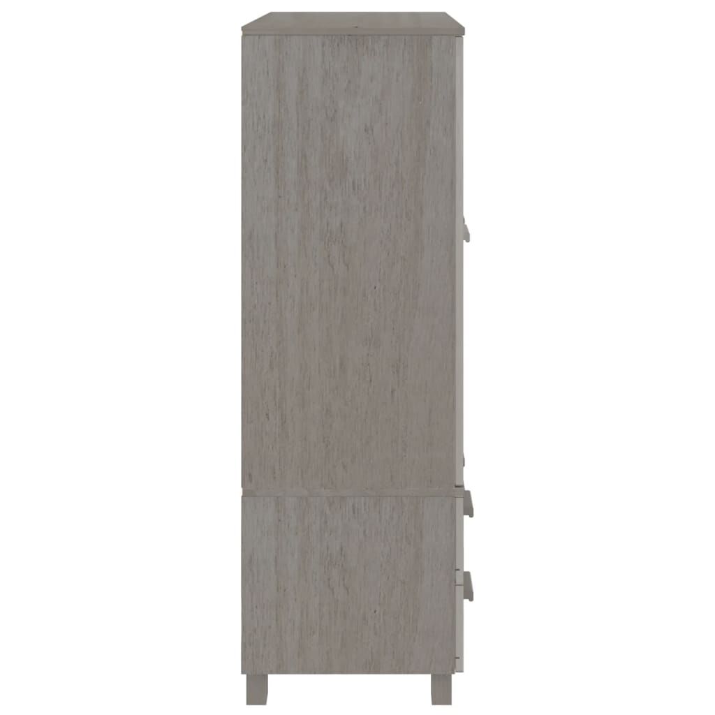 vidaXL Ντουλάπα HAMAR Αν. Γκρι 99 x 45 x 137εκ. από Μασίφ Ξύλο Πεύκου