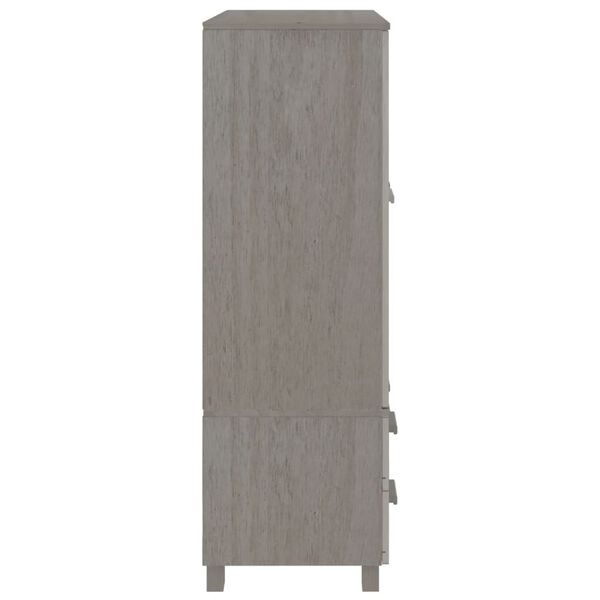 vidaXL Ντουλάπα HAMAR Αν. Γκρι 99 x 45 x 137εκ. από Μασίφ Ξύλο Πεύκου