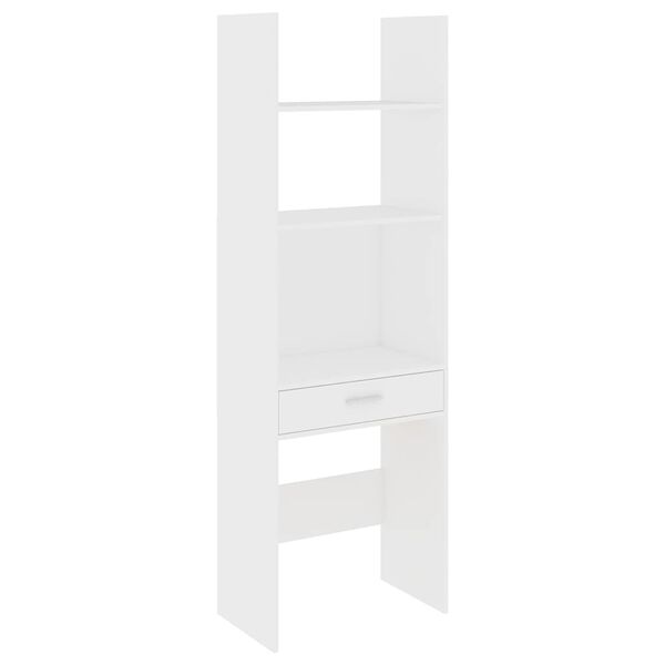 vidaXL Βιβλιοθήκη Λευκή 60 x 35 x 180 εκ. από Μοριοσανίδα