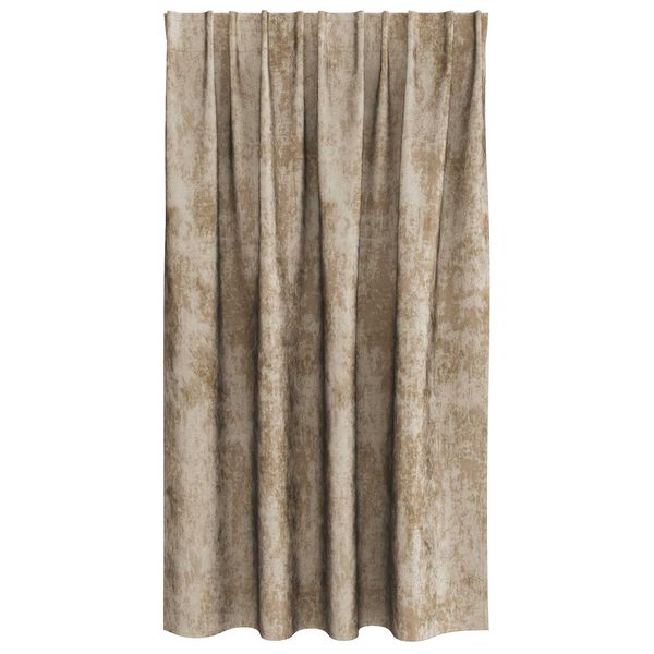 vidaXL Κουρτίνα με κουρτίνες 2 pcs Μπρονζέ 140 x 140 cm Βελούδο