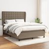 vidaXL &Kappa;&rho;&epsilon;&beta;ά&tau;&iota; Boxspring &mu;&epsilon; &Sigma;&tau;&rho;ώ&mu;&alpha; Taupe 140x190 &epsilon;&kappa;. &Upsilon;&phi;&alpha;&sigma;&mu;ά&tau;&iota;&nu;&omicron;
