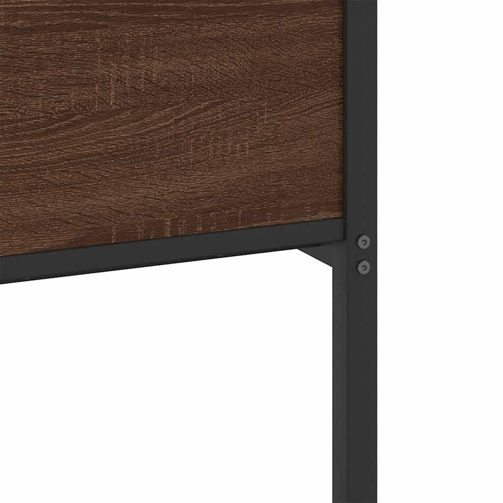 vidaXL Πλαίσιο Κρεβατιού Χωρ. Στρώμα Καφέ Δρυς 137x190 εκ. Επ. Ξύλο