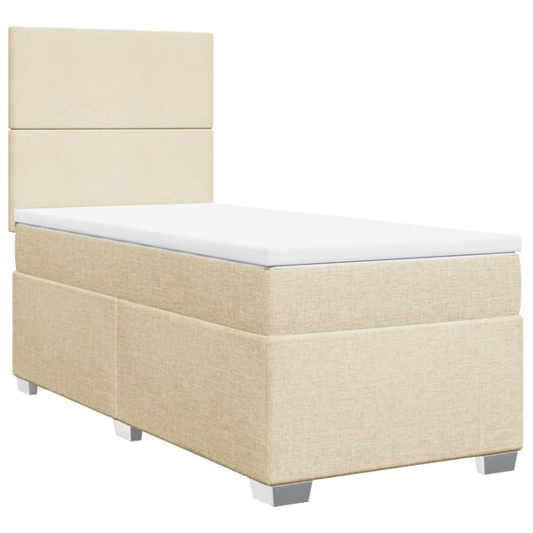 vidaXL &Kappa;&rho;&epsilon;&beta;ά&tau;&iota; Boxspring &mu;&epsilon; &Sigma;&tau;&rho;ώ&mu;&alpha; &Kappa;&rho;&epsilon;&mu; 100 x 200 &epsilon;&kappa;. &Upsilon;&phi;&alpha;&sigma;&mu;ά&tau;&iota;&nu;&omicron;