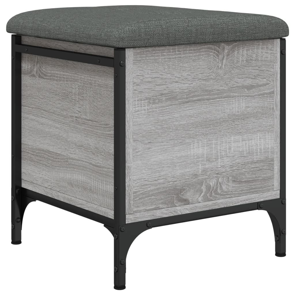 vidaXL Παγκάκι Αποθήκευσης Γκρι Sonoma 42x42x45 εκ. Επεξεργασμένο Ξύλο