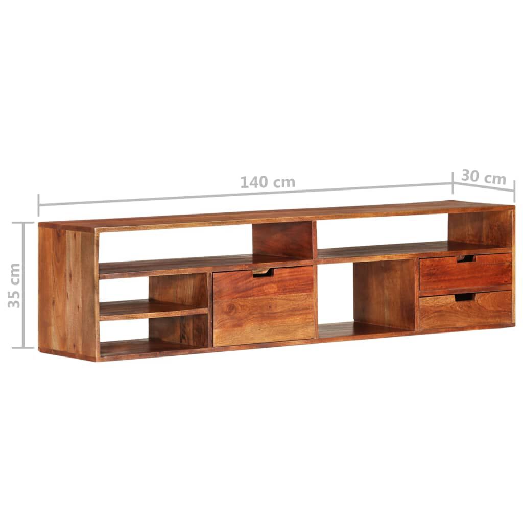 vidaXL Έπιπλο Τηλεόρασης 140 x 30 x 35 εκ. από Μασίφ Ξύλο Ακακίας