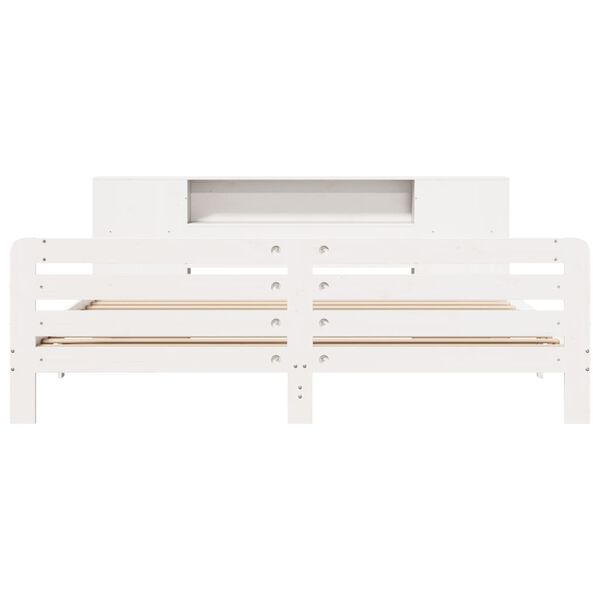 vidaXL Σκελετός Κρεβ. Χωρίς Στρώμα Λευκό 180x200 εκ Μασίφ Πεύκο