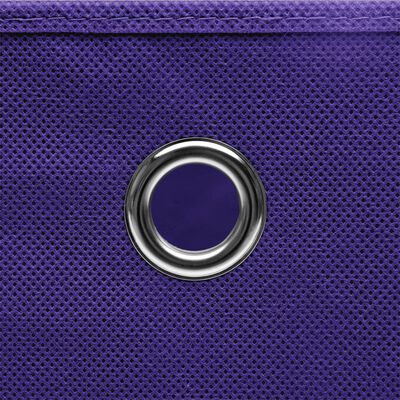 vidaXL Κουτιά Αποθήκευσης με Καπάκια 4 τεμ. Μοβ 28 x 28 x 28 εκ.