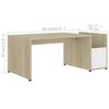 vidaXL Τραπεζάκι Σαλονιού Λευκό/Sonoma Δρυς 90x45x35 εκ. Επεξ. Ξύλο