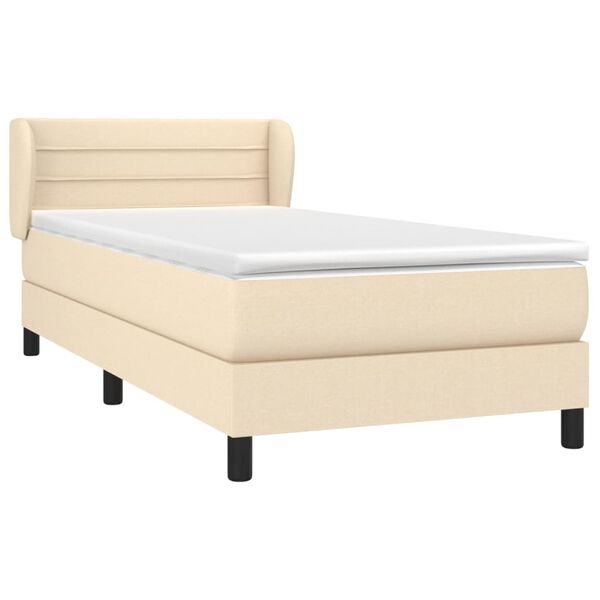 vidaXL &Kappa;&rho;&epsilon;&beta;ά&tau;&iota; Boxspring &mu;&epsilon; &Sigma;&tau;&rho;ώ&mu;&alpha; &Kappa;&rho;&epsilon;&mu; 90x200 &epsilon;&kappa;.&Upsilon;&phi;&alpha;&sigma;&mu;ά&tau;&iota;&nu;&omicron;