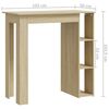 vidaXL Τραπέζι Κονσόλα με Ράφι Sonoma Δρυς 102x50x103,5εκ Επεξ. Ξύλο