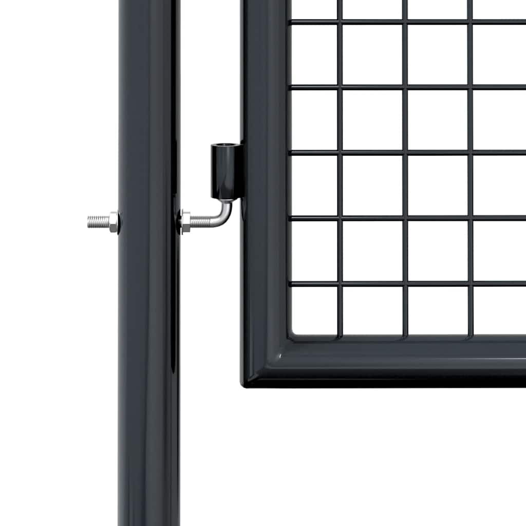vidaXL Πόρτα Περίφραξης με Πλέγμα Γκρι 100 x 250 εκ. Γαλβαν. Χάλυβας
