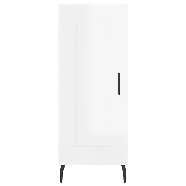 vidaXL Ντουλάπι Γυαλιστερό Λευκό 34,5x34x90 εκ. Επεξεργασμένο Ξύλο