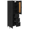 vidaXL Highboard &mu;&epsilon; &sigma;&upsilon;&rho;&tau;ά&rho;&iota; 2 pcs &Mu;&alpha;ύ&rho;&eta; &Omicron;&xi;&upsilon;ά &Epsilon;&pi;&epsilon;&xi;&epsilon;&rho;&gamma;&alpha;&sigma;&mu;έ&nu;&omicron; &xi;ύ&lambda;&omicron;