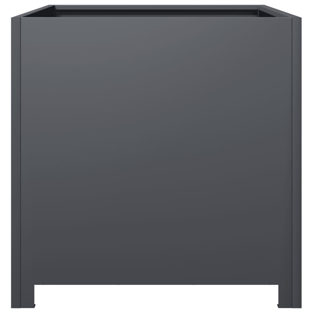 vidaXL Ζαρντινιέρα Κήπου Ανθρακί 50x50x50 εκ. από Ατσάλι