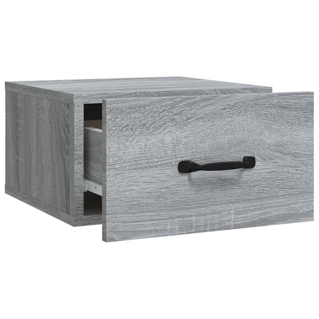vidaXL Κομοδίνα Επιτοίχια Γκρι Sonoma 35 x 35 x 20 εκ.