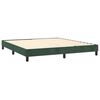 vidaXL Κρεβάτι Boxspring με Στρώμα Σκούρο Πράσινο 160x200εκ. Βελούδινο