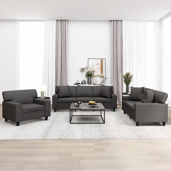 vidaXL &Sigma;&epsilon;&tau; &Sigma;&alpha;&lambda;&omicron;&nu;&iota;&omicron;ύ 3 &Tau;&epsilon;&mu;&alpha;&chi;ί&omega;&nu; &Gamma;&kappa;&rho;&iota; &alpha;&pi;ό &Sigma;&upsilon;&nu;&theta;&epsilon;&tau;&iota;&kappa;ό &Delta;έ&rho;&mu;&alpha; &mu;&epsilon; &Mu;&alpha;&xi;&iota;&lambda;ά&rho;&iota;&alpha;