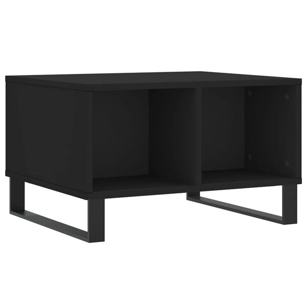 vidaXL Τραπεζάκι Σαλονιού Μαύρο 60x50x36,5 εκ. από Επεξεργασμένο Ξύλο