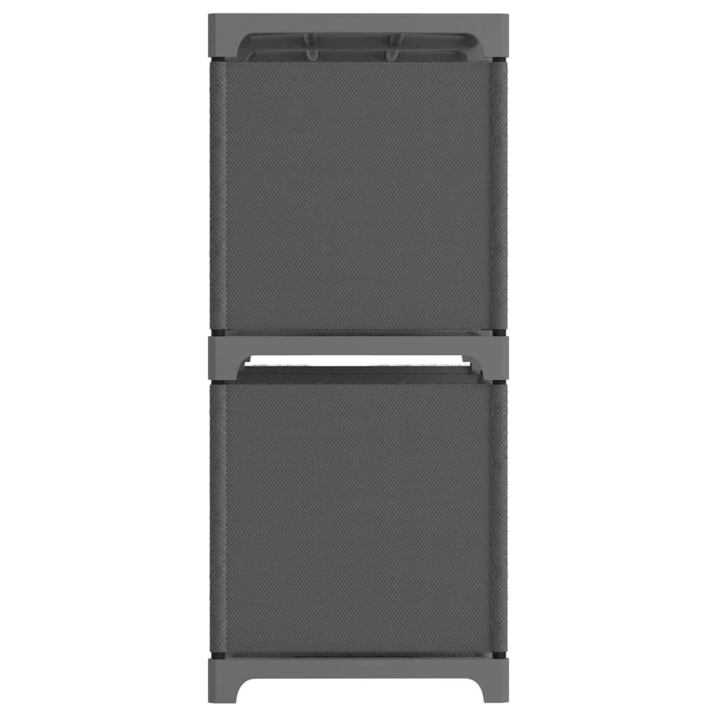 vidaXL Ραφιέρα με 4 Κύβους & Κουτιά Γκρι 69x30x72,5 εκ. Υφασμάτινη