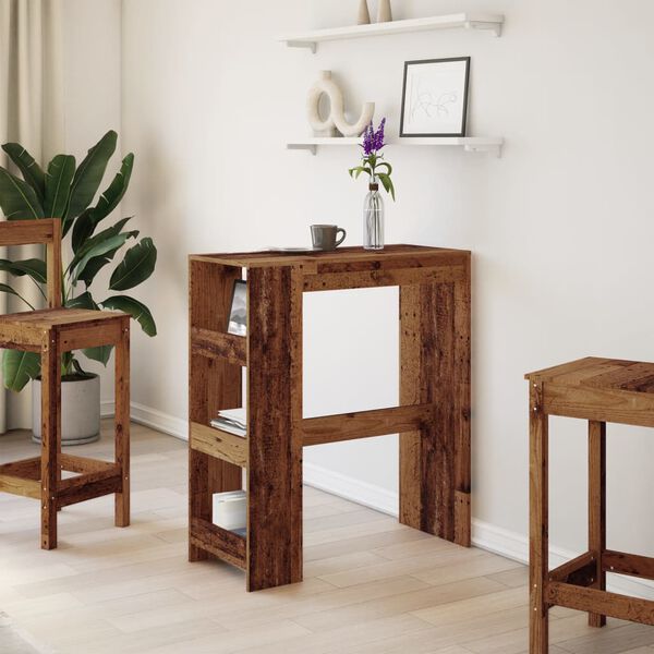 vidaXL Τραπέζι Μπαρ με Ράγες 90x40x103,5 εκ. Επεξεργ. Ξύλο