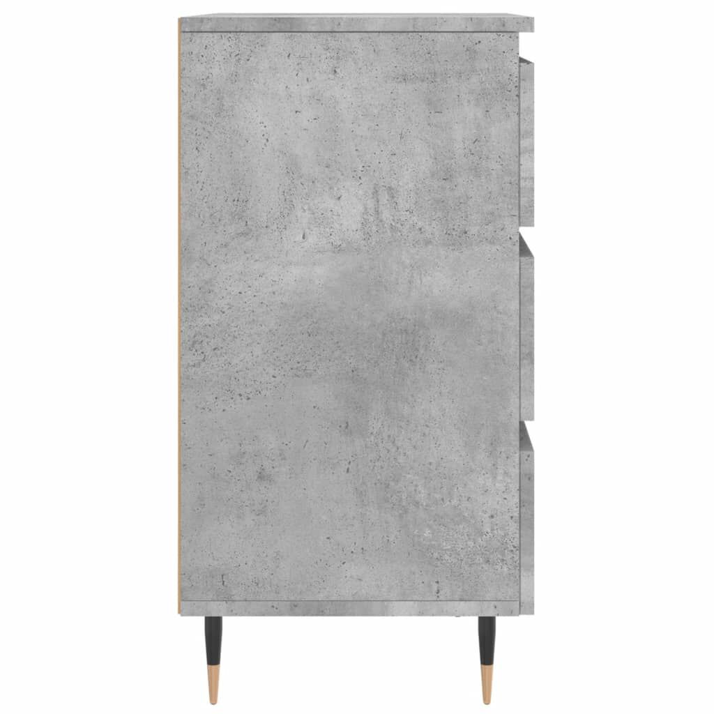 vidaXL Κομοδίνα 2 τεμ. Γκρι Σκυρ. 40x35x69 εκ. από Επεξεργασμένο Ξύλο