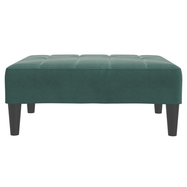 vidaXL Υποπόδιο Σκούρο Πράσινο 77x55x31 εκ. Βελούδινο