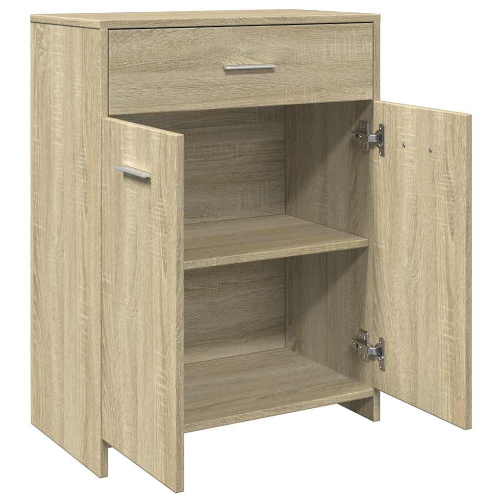 vidaXL Ντουλάπι Μπάνιου Sonoma Δρυς 60 x 33 x 80 εκ. από Επεξ. Ξύλο