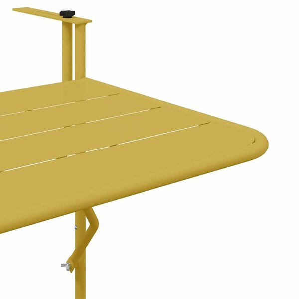 vidaXL Κρεμαστός Τραπέζι Μπαλκονιού Χρυσό 60 x 39 x 65 εκ. Ατσάλι