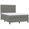 vidaXL &Kappa;&rho;&epsilon;&beta;ά&tau;&iota; Boxspring &mu;&epsilon; &Sigma;&tau;&rho;ώ&mu;&alpha; & LED &Sigma;&kappa;.&Gamma;&kappa;&rho;&iota; 140x190&epsilon;&kappa;. &Upsilon;&phi;&alpha;&sigma;&mu;ά&tau;&iota;&nu;&omicron;