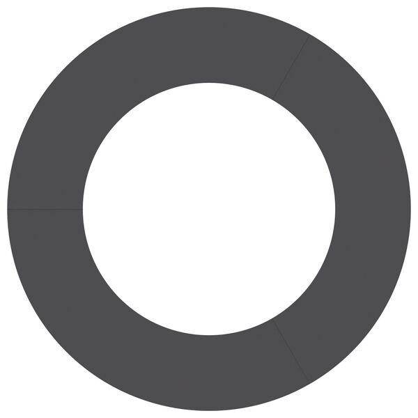 vidaXL Φλατ Δαχτυλίδια Δέντρων 5 pcs Μαύρο Ø50 / 80 εκ. Ατσάλι