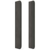 vidaXL Κεφαλάρι με Πτερύγια Σκούρο Γκρι 83x16x118/128εκ.Βελούδινο