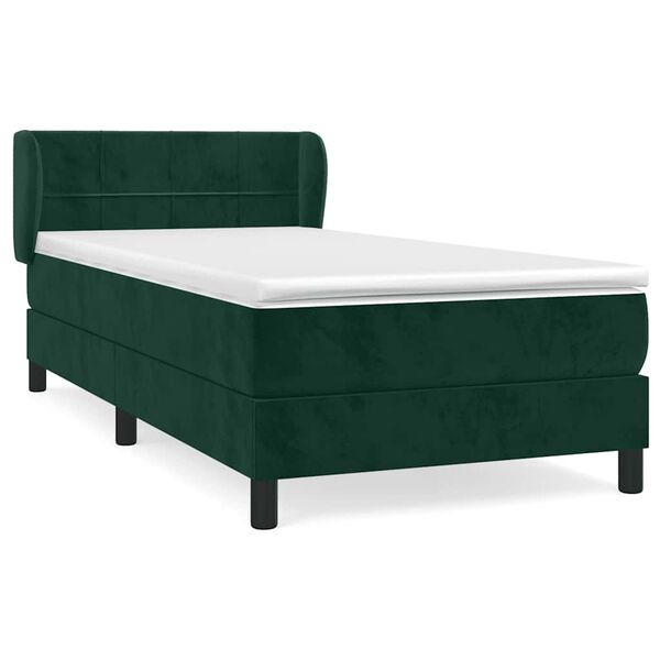 vidaXL &Kappa;&rho;&epsilon;&beta;ά&tau;&iota; Boxspring &mu;&epsilon; &Sigma;&tau;&rho;ώ&mu;&alpha; &Sigma;&kappa;&omicron;ύ&rho;&omicron; &Pi;&rho;ά&sigma;&iota;&nu;&omicron; 90x200 &epsilon;&kappa;. &Beta;&epsilon;&lambda;&omicron;ύ&delta;&iota;&nu;&omicron;