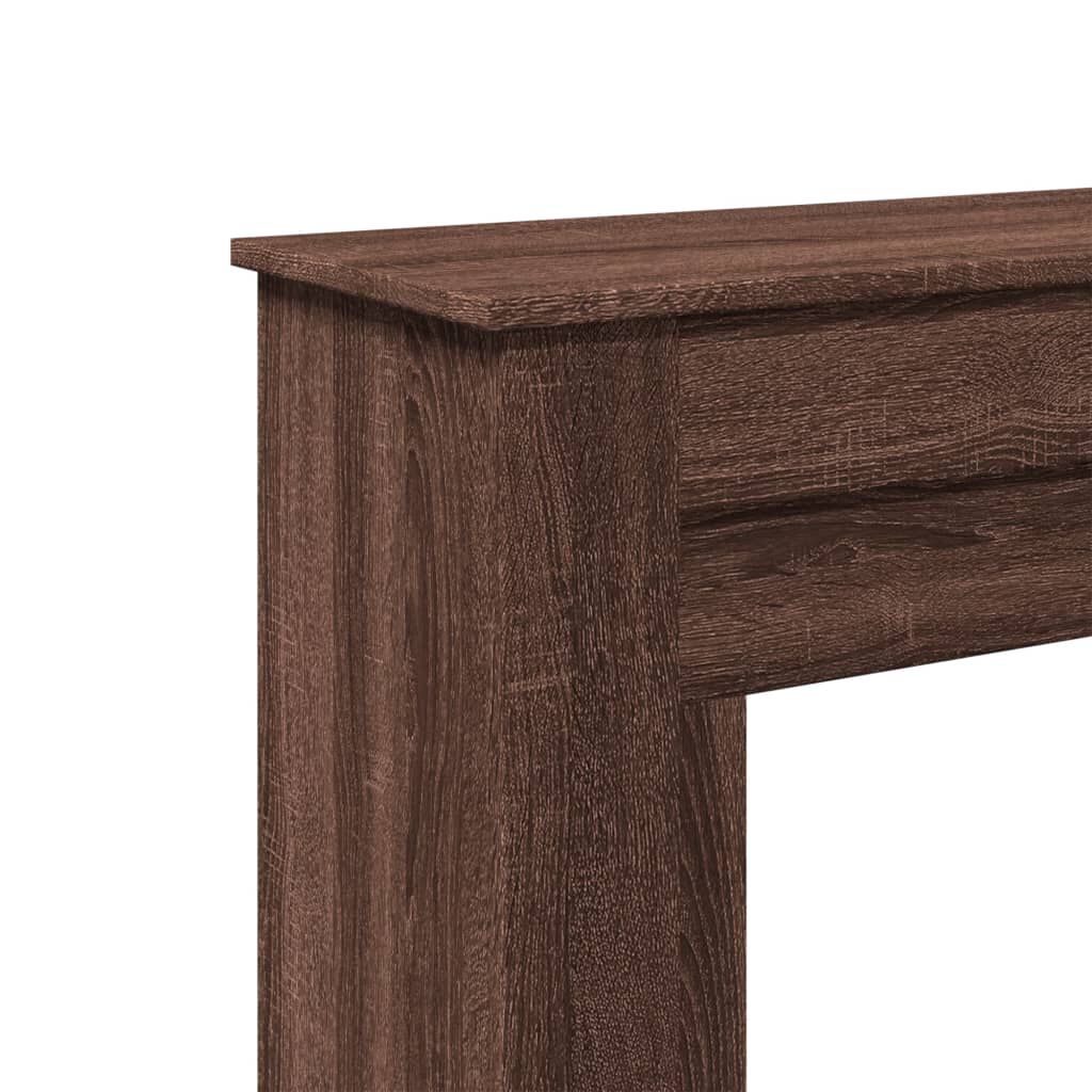 vidaXL Πλαίσιο Τζακιού Καφέ Δρυς 90x30x90 εκ. από Επεξ. Ξύλο